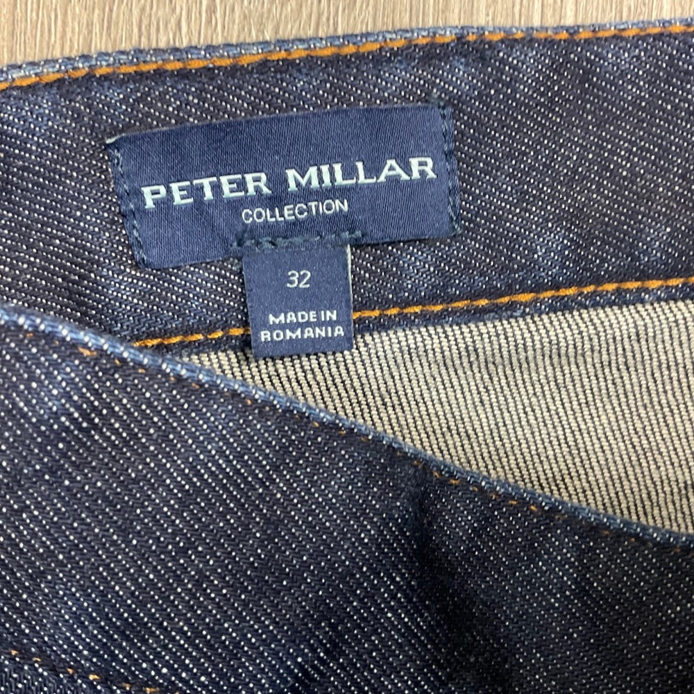 NWT Peter Millar Collection Japan Selvedge Jeans Mens 32x35 Dark Wash Classic - Picture 6 of 12